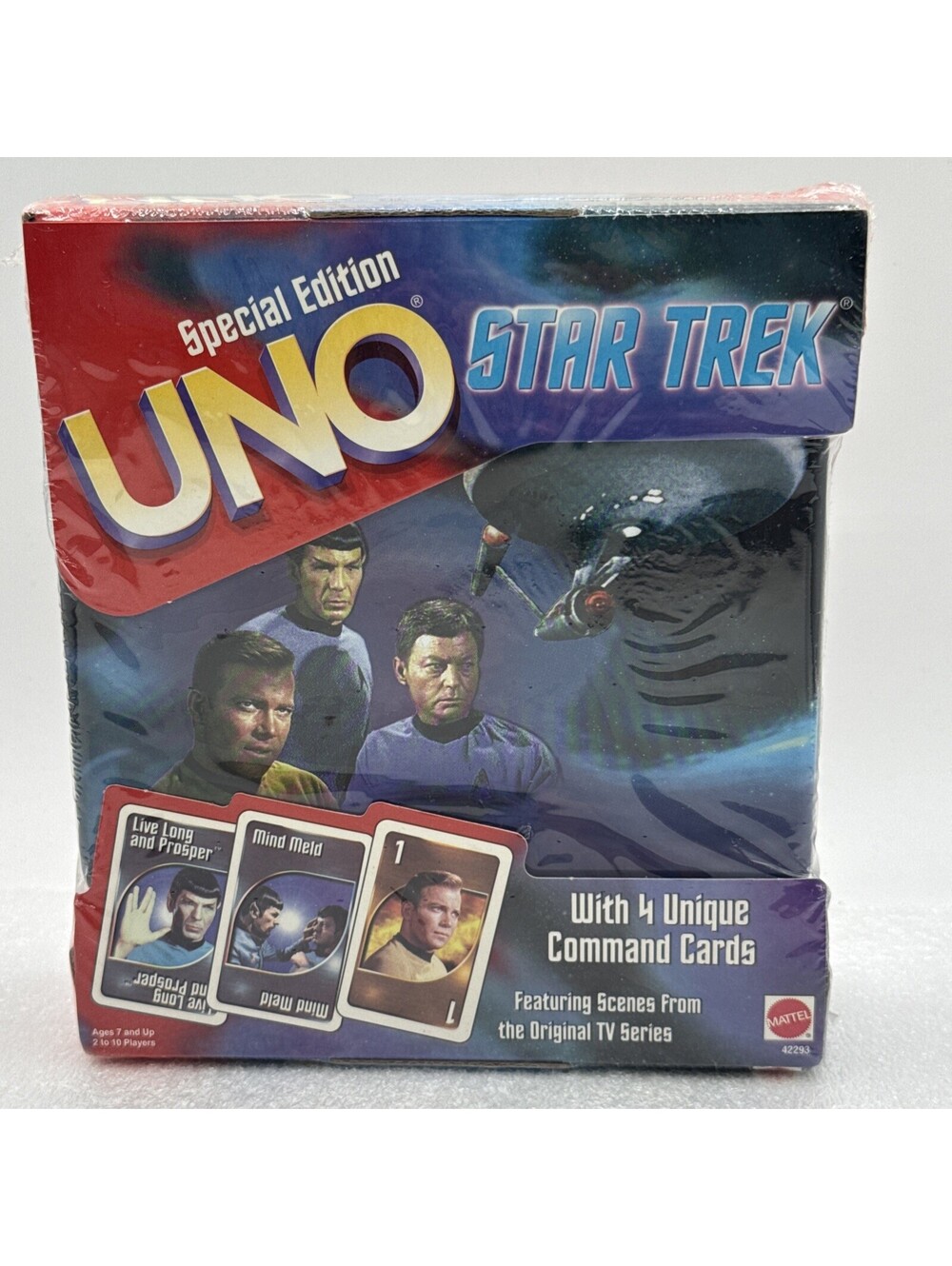 1999 Mattel Star Trek Special Edition Uno Card Game Sealed Collective Tin